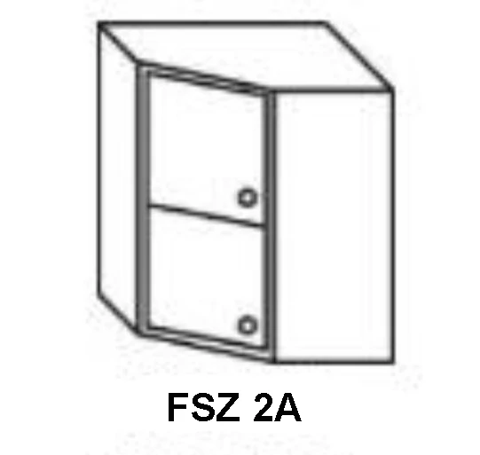 ZILLE FSZ 2A 60x60-as zárt kétajtós sarok elem balos