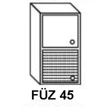 LAURA FÜZ45-ös alul üveg ajtós elem balos