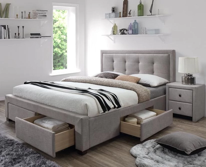 EVORA ágykeret ágyráccsal és fiókokkal 160x200 - Beige