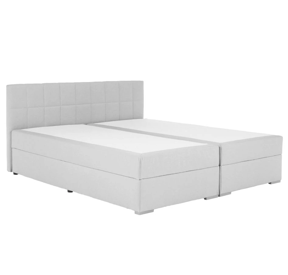 FERATA KOMFORT Boxspring franciaágy 160x200 cm - Világosszürke Colet 04