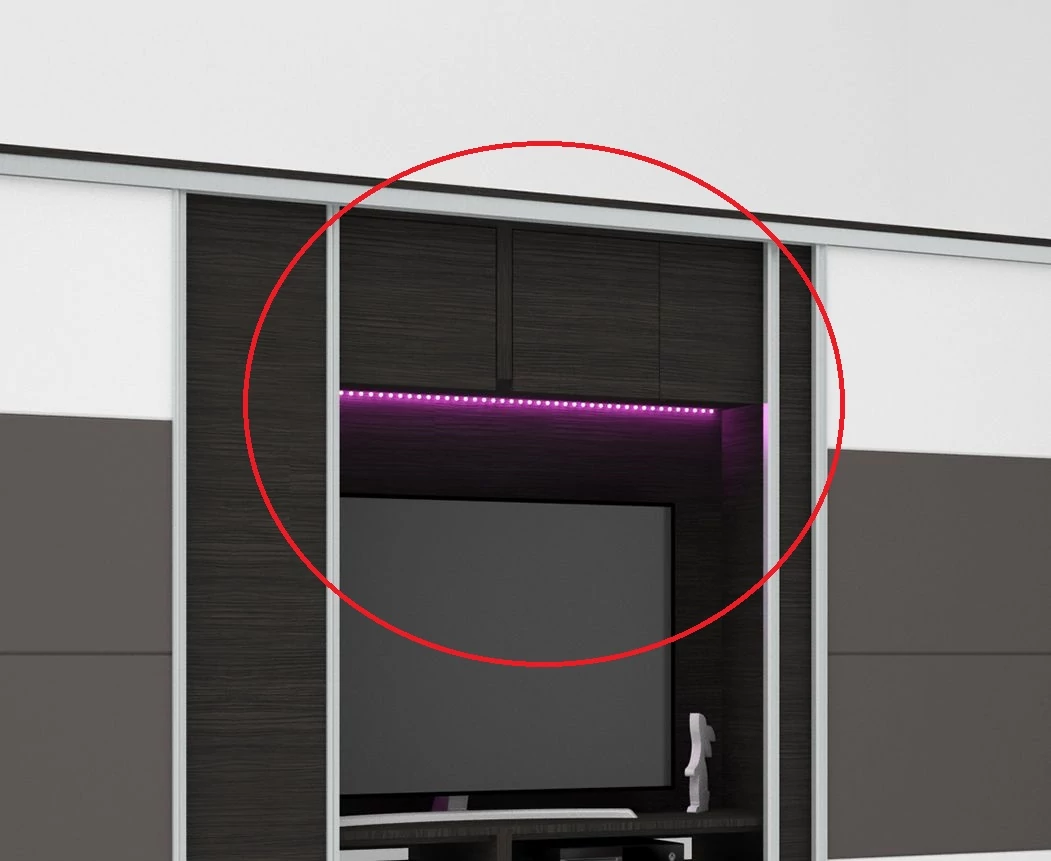 BOND TV-s gardróbhoz RGB SZÍNVÁLTÓS LED világítás a TV-s rekeszbe