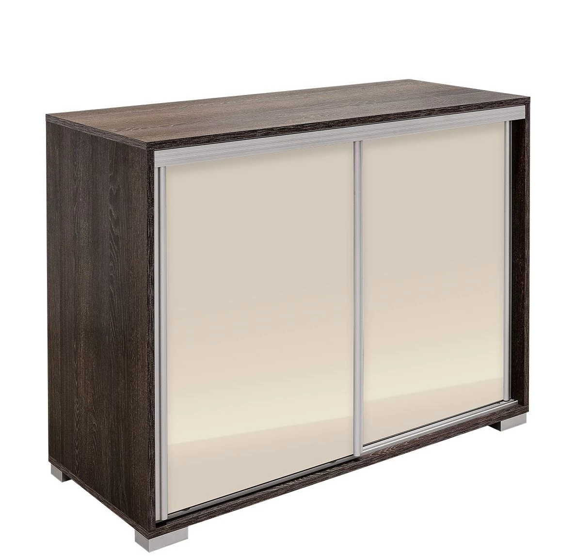 Magasfényű tolóajtós komód - Canterbury / Magasfényű Beige